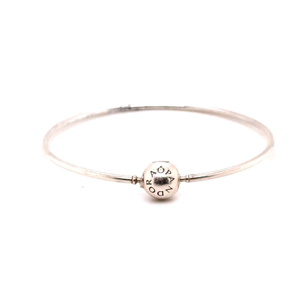 Pandora Essence Sterling Silver Bangle Bracelet 596000 17.8cm 7in